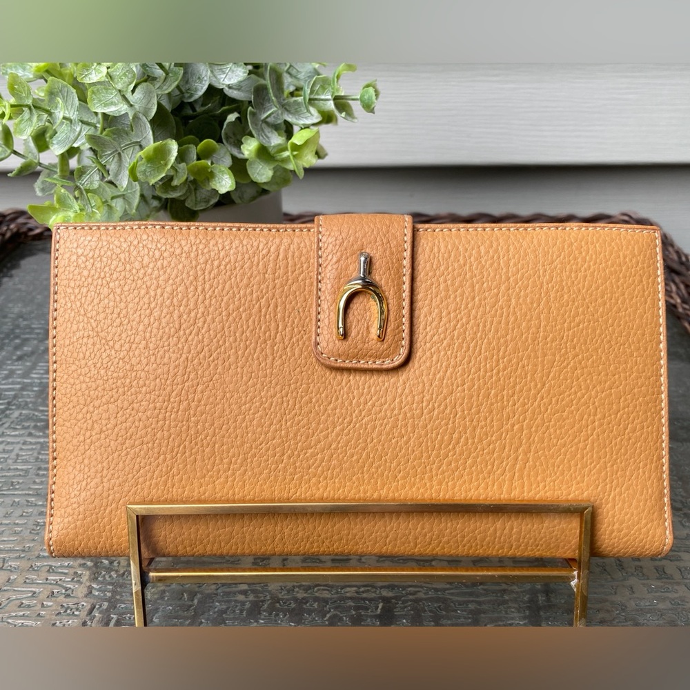 Gucci Vintage Leather Kiss Lock Tri-Fold Long Wallet - EUC, Like New! - Picture 2 of 11